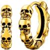 FaithHeart Orecchini a Bottone Teschio di Capra Satana Sigillo del Baphomet Leviatano Gioielli dell'Elemento Satanismo Satanista Retrò Vintage Orecchini Unisex Gioielli Religiosi