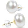 KEZEF Orecchini di perle da donna in oro vero 14K Orecchini di perle coltivate d'acqua dolce - Perle da 8,5-9 mm