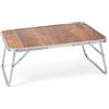 Tavolo Vassoio Pieghevole 60x40x25 cm Tavolino per Divano Letto in Alluminio e MDF Legno