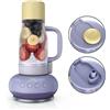 Ninja BlendBoss Frullatore Compatto con Bicchiere Portatile | Frullatore con Bicchiere da Viaggio Rimovibile, 3 Modalità Automatiche Preimpostate, Colore Lilla/Giallo - DB351EUPR