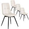 VASAGLE Sedie da Pranzo Girevoli a 360°, in Velluto, Design Ergonomico, con Piedini Antigraffio, Set di 4, 43 x 52 x 83 cm, per Sala da Pranzo, Beige Cappuccino, Collezione Tyra KDC198L101