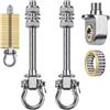 Dolibest 2pcs Amaca Gancio 17.5 Centimetri Bulloni Altalena Appeso Moschettone, 180° Girevole in Acciaio Inox Cuscinetto kit Montaggio per Interni All'Aperto Sedia Yoga Corda Punching Sandbag, 1500lbs