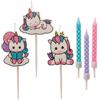 dekora - 15 Candeline Compleanno Unicorno e Colori per Torte