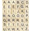 Artemio - Set di 42 Alfabeto Scrabble, Legno, Beige, 12,5 x 1 x 18,5 cm