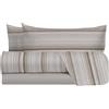 hermet Set Lenzuola Matrimoniali 100% Cotone, Completo Letto Matrimoniale, 2 Piazze Fantasia Righe, Lenzuolo da Sopra + Lenzuolo da Sotto + 2 Federe