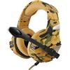 Xtreme Videogames Xtreme Cuffia Gaming Predator XC300 Pro Headset - Camo, Con Microfono Regolabile, Altoparlanti 50mm, Isolamento Acustico, Compatibile PS4/PS5/XBOX ONE/XBOX X/SWITCH/PC, Cavo 2,1 mt
