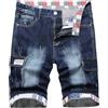 Generico Short Jeans Uomo Pantaloncini Jeans Uomo Estivi Pantaloni Corti Bermuda Cargo Baggy Pantalone da Lavoro Estivo con Tasche Laterali Shorts Taglie Forti Elasticizzati 5XL Sportivi Neri Calcio