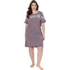 Ulla Popken Donna Camicia da Notte Terra 50+