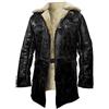 HiFacon Cappotto Bane Rises Tom Hardy Trench Shearling Inverno Marrone Ecopelle Cappotto, Nero - Cappotto Bane in ecopelle, XXXXL
