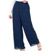 Lovedrobe Women's Palazzo Trousers Ladies Wide Leg Pants Floral Print Chiffon Bottoms Smart Casual Party Office Wear Donna