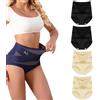 Generico 4 Packs High Waisted Tummy Control Underwear for Women, Seamless Shaping Panties Full Coverage Control Top Briefs