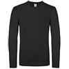 B&C Collection T-Shirt da Uomo a Maniche Lunghe in Cotone Tinta Unita Girocollo - Nero (L)