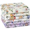 HOULIFE Fazzoletti da donna con stampa floreale vintage fazzoletti da donna anni '60 in morbido cotone fazzoletto da donna con fiori colorati, 35 cm x 35 cm