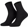 Dameris Star Socks Germany 10 paia di calze da donna nere, 100% cotone Nero 43-46