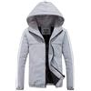 PengGeng Uomini Leggero Sportivo Cappotto All'Aperto Impermeabile Giacche Casual Cappuccio Grigio S