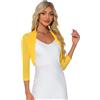 Allegra K Cardigan Donna Top con Bolero a Maniche Lunghe Semitrasparenti Elegante in Vintange