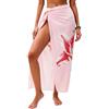 HORISUN Sarong da donna, copricostume da spiaggia, leggero, stampato, taglia unica, Colore: rosa., Taglia unica