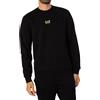 EA7 Uomo Felpa con Logo, Black/Gold, S