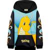 Pokémon Felpe con Cappuccio per Bambini Ragazzi Adolescenti Pikachu Felpa Comoda con Tasca a Canguro Regalo Bambino (7-8 Anni, Nero/Blu Dragonite)