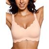 Bresdk Jelly Bra Reggiseno Donna Senza Ferretto Push Up Bralette Senza Cuciture Donna Traspirante Estate Comfort Morbido Stile Reggiseno Sportivo Donna (Nudo, M)