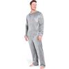 CityComfort Pigiama Uomo Invernale di Pile (2XL, Grigio Chiaro)