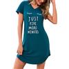 Bresdk Camicia da Notte Donna Estiva Cotone Scollo V Stampata | Chemise da riposo con linea morbida e manica corta, piacevole per sonno, vacanza e tempo in casa ogni giorno