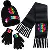 Harry Potter Sciarpa Guanti e Cappello Bambina 7-14 Anni, Set Invernale 3 Pezzi, Regalo Bambina Adolescente Accessori Caldi