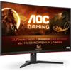 AOC Gaming C32G2ZE - Monitor curvo FHD da 32", 240 Hz, 1 ms, FreeSync Premium (1920 x 1080, HDMI, DisplayPort), colore: Nero/Rosso