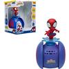 Lexibook, Spidey, Il mio compagno scorrevole, equilibrio su una ruota con effetti luce e suono, attivazione con battito di mani o movimento, suono on/off, figura 3D Spidey, rosso/blu, ROB01SPLXB