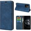 Fertuo Cover Libro con Porta Carte per Xiaomi Redmi Note 17 Pro 5G, Blu | Antiurto Custodia con Chiusura Magnetica, Supporto, Portafoglio Pelle PU, Silicone, Case Sottile e Leggero, Antiscivolo