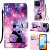 AIFILLE Cover Xiaomi Redmi 10C 4G Pelle PU Portafoglio Ragazza, Fantasia Custodia Compatibile con Xiaomi Redmi 10C 4G Panda del Cielo Stellato Cover Libro Porta Carte Integrati e Chiusura Magnetica