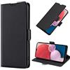 RonRun Cover Xiaomi Redmi Note 13 Pro 5G, Pelle Premium Portafoglio Slot per Schede Chiusura Magnetica Custodia, Cover a Libro Portafoglio per Xiaomi Redmi Note 13 Pro 5G - Nero