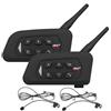 EJEAS V4CPlus Interfono Bluetooth per Arbitro, 4 Persone Impermeabile Auricolare Bluetooth fino a 1500M Sistema di Comunicazione, Cancellazione del Rumore e Radio FM(2pc)