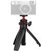 Lueden Mini treppiede portatile in metallo da tavolo con testa a sfera a 360 gradi, videocamera compatta per Sony ZV1 RX100 VII RX1R II Canon G7X Mark Fujifilm X100V Leica Q2, nero