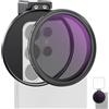 NEEWER Set di Filtro ND Variabile da 67mm e Clip Filettata per Telefono, Filtro a Densità Neutra HD ND2-32 Regolabile, Accessori Fotografia Mobile, Compatibile con iPhone 17 Pro Max Samsung S26 Ultra