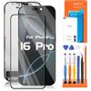 AGCUT Display LCD per iPhone16 Pro Schermo di Ricambio per iPhone 16 Pro A3293 A3083 A3292 A3294 6,3 LCD Display 3D Touch Digitalizer Assembly con Strumenti, Nero Incell