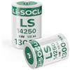 QUZMOIIS Confezione da 2 batterie al litio LS14250 3,6 V 1/2AA 1300 mAh, batterie ER14250, non ricaricabili