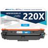 LCL W2201X (With CHIP) Ciano Cartucce di Toner Compatibile per HP 220A 220X | W2201A W2201X Sostituzione per HP Color LaserJet Pro MFP 4302dw 4302fdw 4202dw 4202dn 4302fdn(1-Pack)
