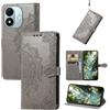 Fertuo Cover a Libro Antiurto per Xiaomi Redmi Note 17 Pro 5G, Grigio | Custodia con Porta Carte, Chiusura Magnetica, Stand, Cordino, Mandala, Portafoglio in Pelle PU, Silicone, Case per Donne