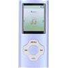 Yanmis Lettore MP3 MP4, Lettore Musicale Video Portatile Schermo a Colori da 1,8 Pollici Suono HiFi Espandibile da 128 GB con Registrazione Vocale del Libro Elettronico per (Blu Viola)