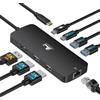 LIONWEI Stazione di Docking USB C Dual Monitor 8 in 1 Stazione di Docking per Laptop 2 Monitori Hub USB C con 4K Dual HDMI, DisplayPort, 1Gbps Ethernet, 100W PD, 3 USB A/C 3.0 Adattatore Compatibile con Dell