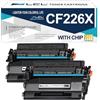 LCL Cartucce di Toner Compatibile 26A 26X CF226A CF226X CRG021II High Yield (2-Pack Nero) per HP LaserJet Pro M402 M402n M402d M402dn M402dne M402dw MFP M426 M426dw M426fdn M426fdw Canon pf158fn