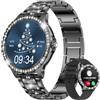 LIGE Smartwatch Donna, 1.32 Diamante Orologio Smart Watch, Nero
