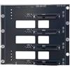 Knoruley SSD HDD 6Gbps Backplane per Hard Disk Drive, Scheda di Espansione del Server di Archiviazione Nas con Adattatore A 4 Dischi 2 X 4D