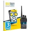 brotect Pellicola Vetro per Midland G18 Pro PMR | 3 Pezzi Chiara Protezione Schermo Made in Germany Durezza 9H Anti-Graffio Glass Screen Protector