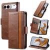 MOJIA Cover per ZTE Nubia Air Pro, PU Custodia Antiurto Resistente ai Graffi, Custodia Flip Portafoglio per Telefono con Supporto e Slot per Schede. Marrone