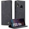 Ottcooed Cover per Huawei P20 Lite Custodia, Cover Pellicola a Libro Portafoglio in Pelle Porta Carte Protettiva Slot per Scheda Flip Case Wallet Case Con Huawei P20 Lite, Nero