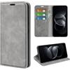 Fertuo Cover Libro con Porta Carte per Xiaomi Redmi Note 17 Pro 5G, Grigio | Antiurto Custodia con Chiusura Magnetica, Supporto, Portafoglio Pelle PU, Silicone, Case Sottile e Leggero, Antiscivolo