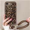 AICISINGN Custodia per iPhone 16e, con cordino, con cordino da appendere, con motivo leopardato, per iPhone 16e