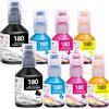 Nalifystic BTD180 - Inchiostro compatibile per stampante Bro BTD180BK BTD180C BTD180M BTD180Y per stampante DCPT580DWRE1 DCPT780DWRE1 DCP-T580DW DCP-T780DW (8 pezzi, 2 nero, ciano, magenta, giallo)